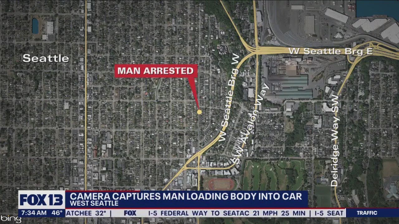 Camera captures man loading body into car in West Seattle | FOX 13 ...