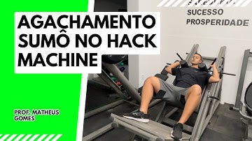 Agachamento sumô no Hack Machine - prof. Matheus Gomes