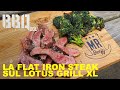 La flat iron steak sul Lotus Grill. E tanto per cambiare facciamo anche i broccoli