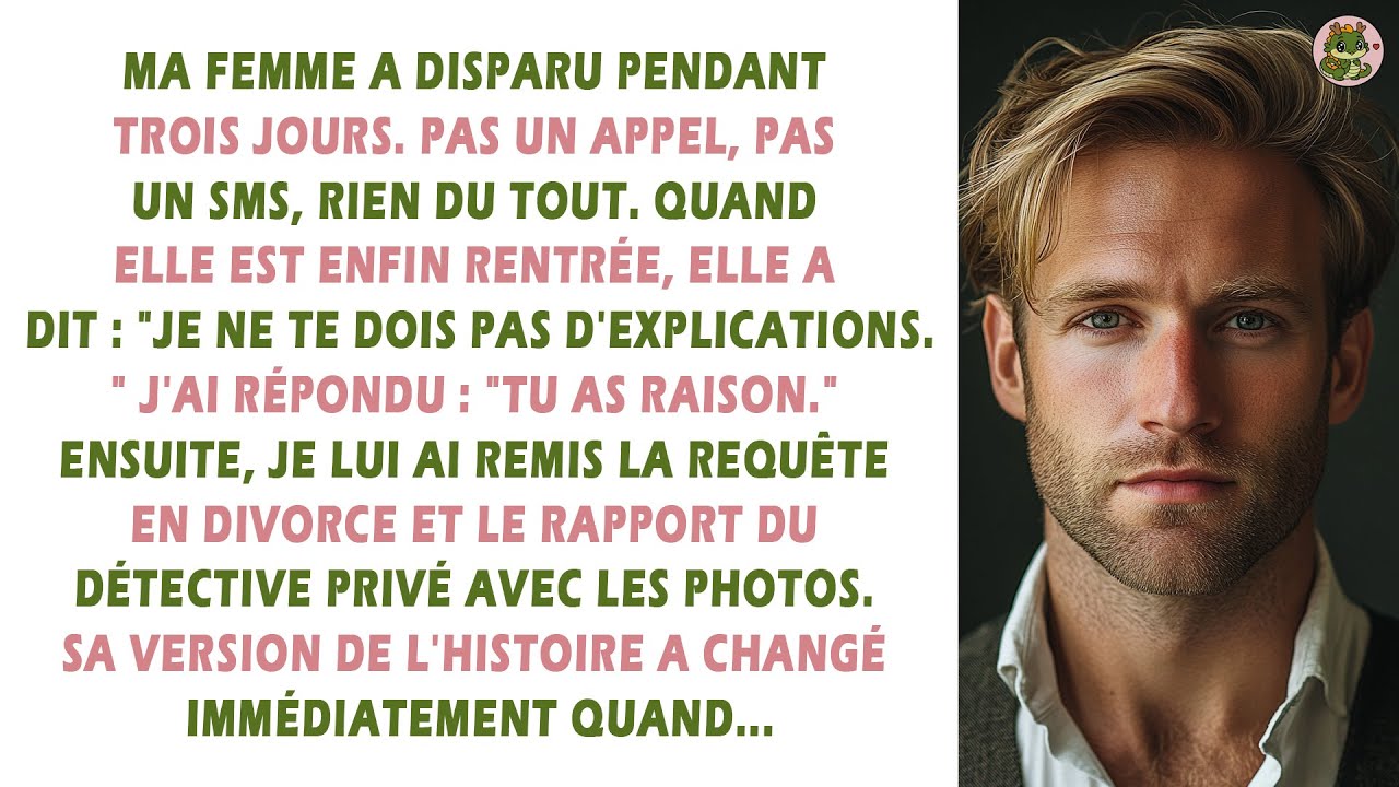 Ma Femme A Disparu Pendant Trois Jours. Pas Un Appel, Pas Un Sms, Rien Du Tout. Quand Elle Est Enfin