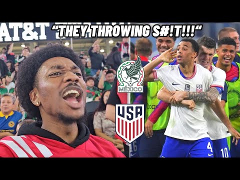 USA VS MEXICO GOT UNBELIEVABLY HOSTILE...AGAIN! 😭 (Fans Caused The Match To Be Suspended TWICE!)