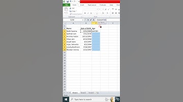 Age Calculator in Excel with One Formula! 🔥 #ExcelShorts
