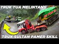 Sopir Truk Sultan Pamer Skill Dewa, Banyak Rintangan Yang Harus Dilewati di Sitinjau Lauik