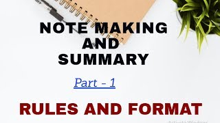 NOTE MAKING AND SUMMARY // FORMAT AND IMPORTANT RULES // Easy Learning With Himaal NOTE MAKING AND SUMMARY // FORMAT AND IMPORTANT RULES // Easy Learning With Himaal