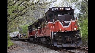 P&W Ringling Bros & Barnum & Bailey Red Unit Circus Funeral Train Chase! 5.9.17