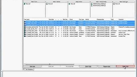 Exporting Tests in Race Studio 2