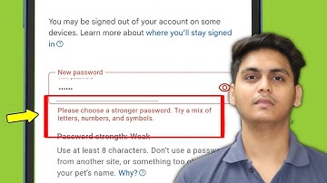 Fix Please choose a stronger password. Try a mix of letters, numbers, and symbols google account