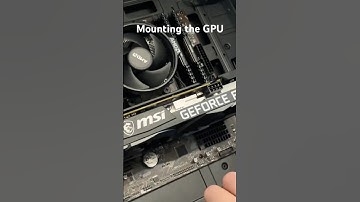 Installing the motherboard GPU and PSU!