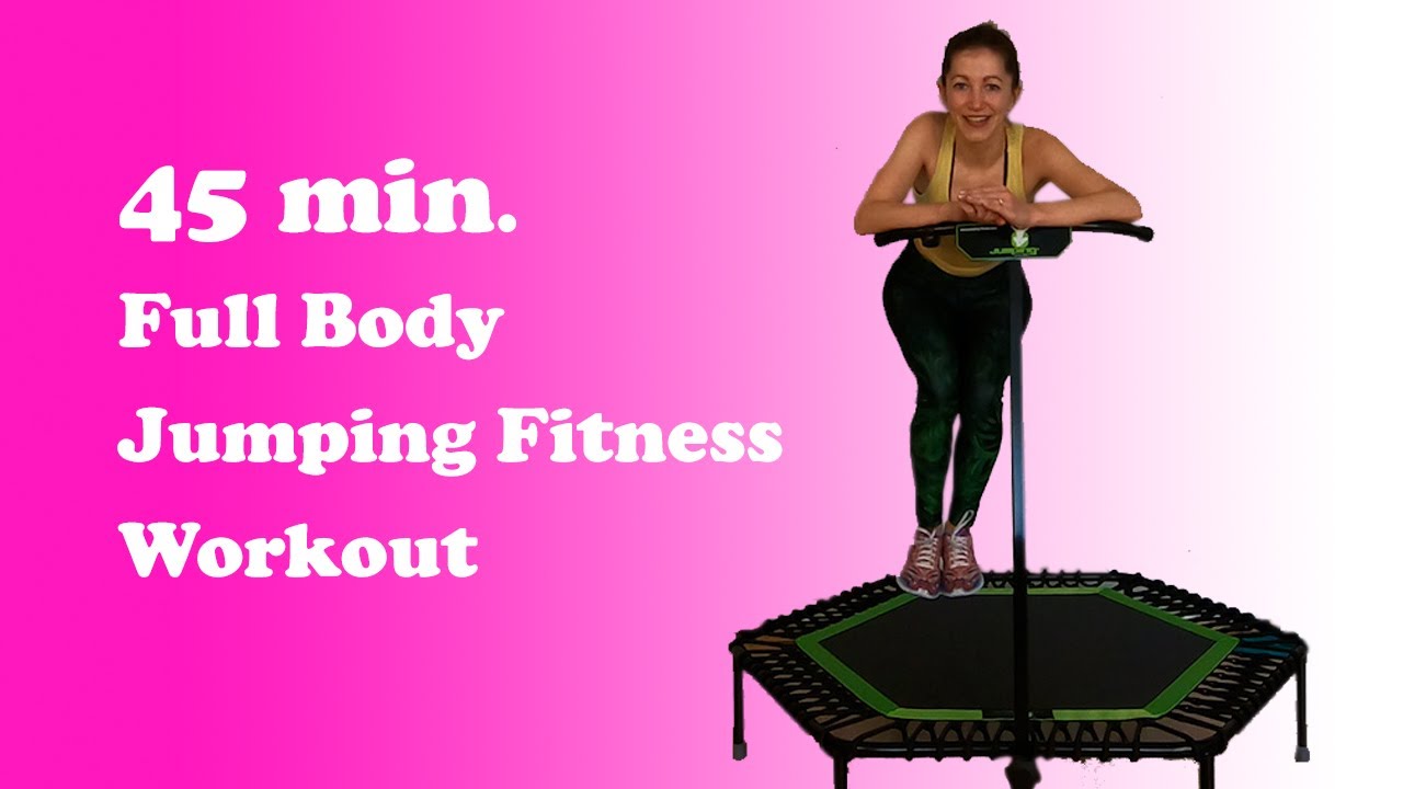 #55 Jumping Fitness  Workout 35 Minuten Medium Intensiv ohne Handelbar Rebounder Trampolin