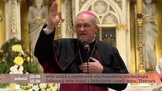 Uvedení Mons. Josefa Nuzíka do úřadu olomouckého arcibiskupa a Žehnání zvonů míru 13. 4. ŽIVĚ na NOE