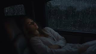 Soothing Rain and Night Thunderstorm Sounds Outside the Camping Car Window for Deep Sleep, Relax