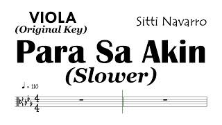 Para Sa Akin Viola Slower Version Sheet Music Backing Track Partitura Sitti Navarro