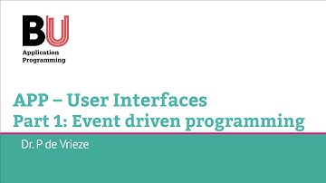 APP L8 (part 1) – Event driven programming
