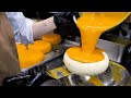 고다치즈의 엄청난 꾸덕함! 갓 구워낸 수플레 치즈케이크 만들기 making souffle cheesecake with gouda cheese - korean street food