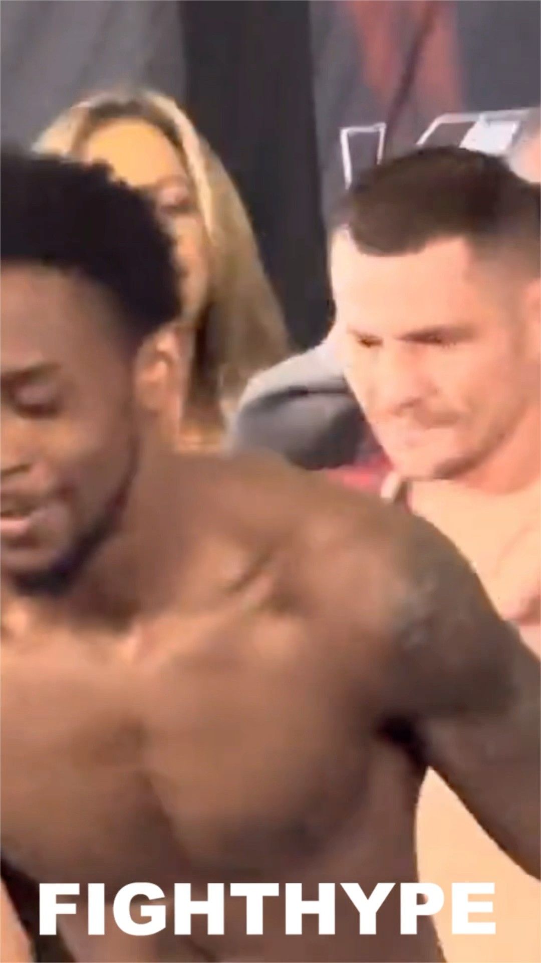 Keyshawn Davis GETS PUSHED \u0026 CHASES AFTER Denys Berinchyk after HEATED WEIGH-IN