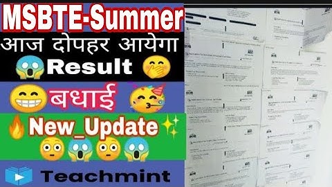 MSBTE SUMMER RESULT 2021 | msbte result date 2021 | msbte summer result 2021 | msbte summer result
