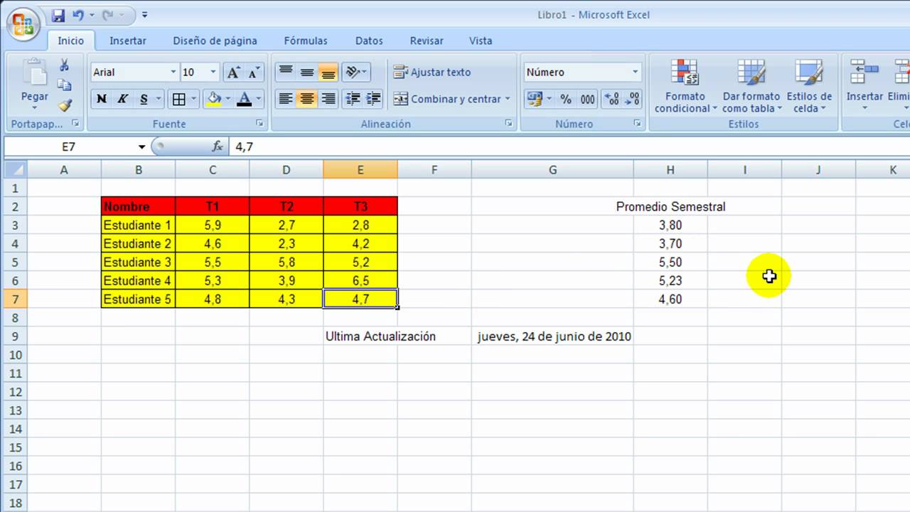 Cambiar formato de fecha en excel