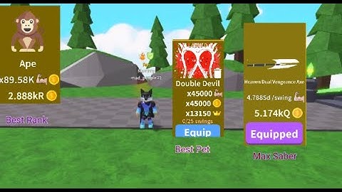 Update 89 | Ape Rank | Island 101 | Dual Vengeance Axe | Saber Simulator