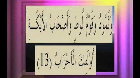 القرآن الكريم سورة ص الأية 13