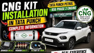 CNG kit installation in Tata punch | BS 6 Phase 2 | CNG Mileage | aftermarket market kit Charges 