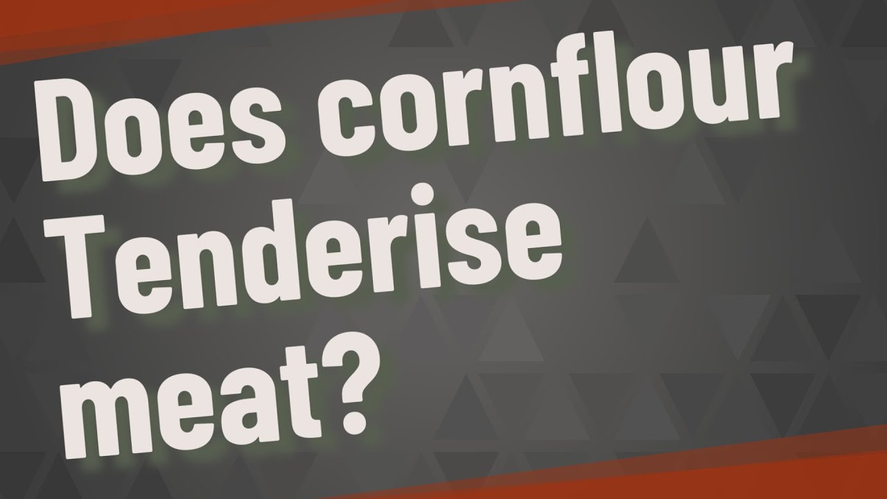 Does cornflour Tenderise meat? - YouTube