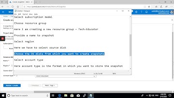 Create Snapshots of OS disk on Azure Cloud