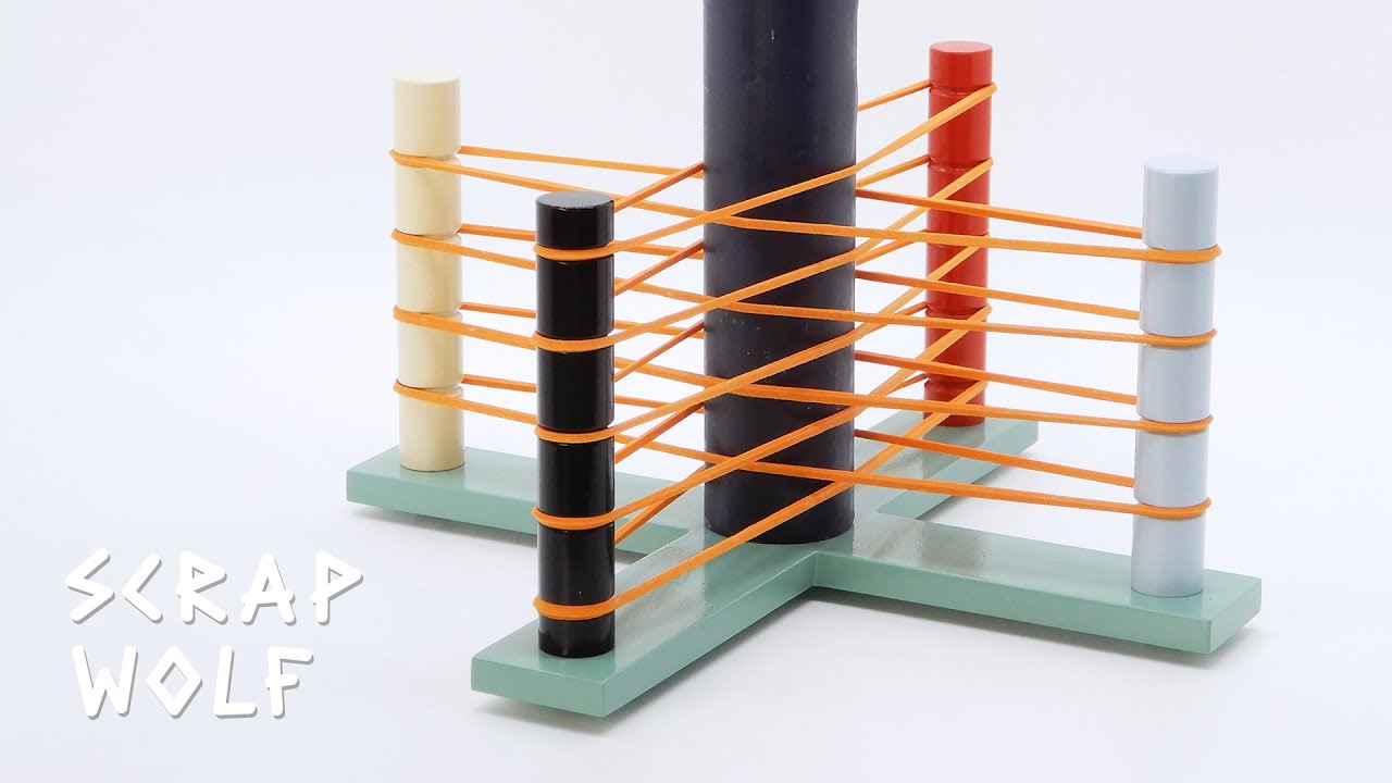 Kandelaar van staal, aluminium en elastiekjes - Scrap Wolf