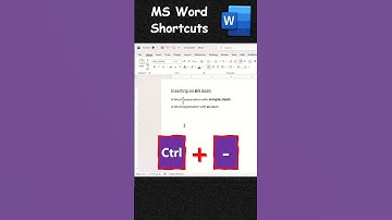 How to Insert an en dash in MS Word Documents using Keyboard Shortcut