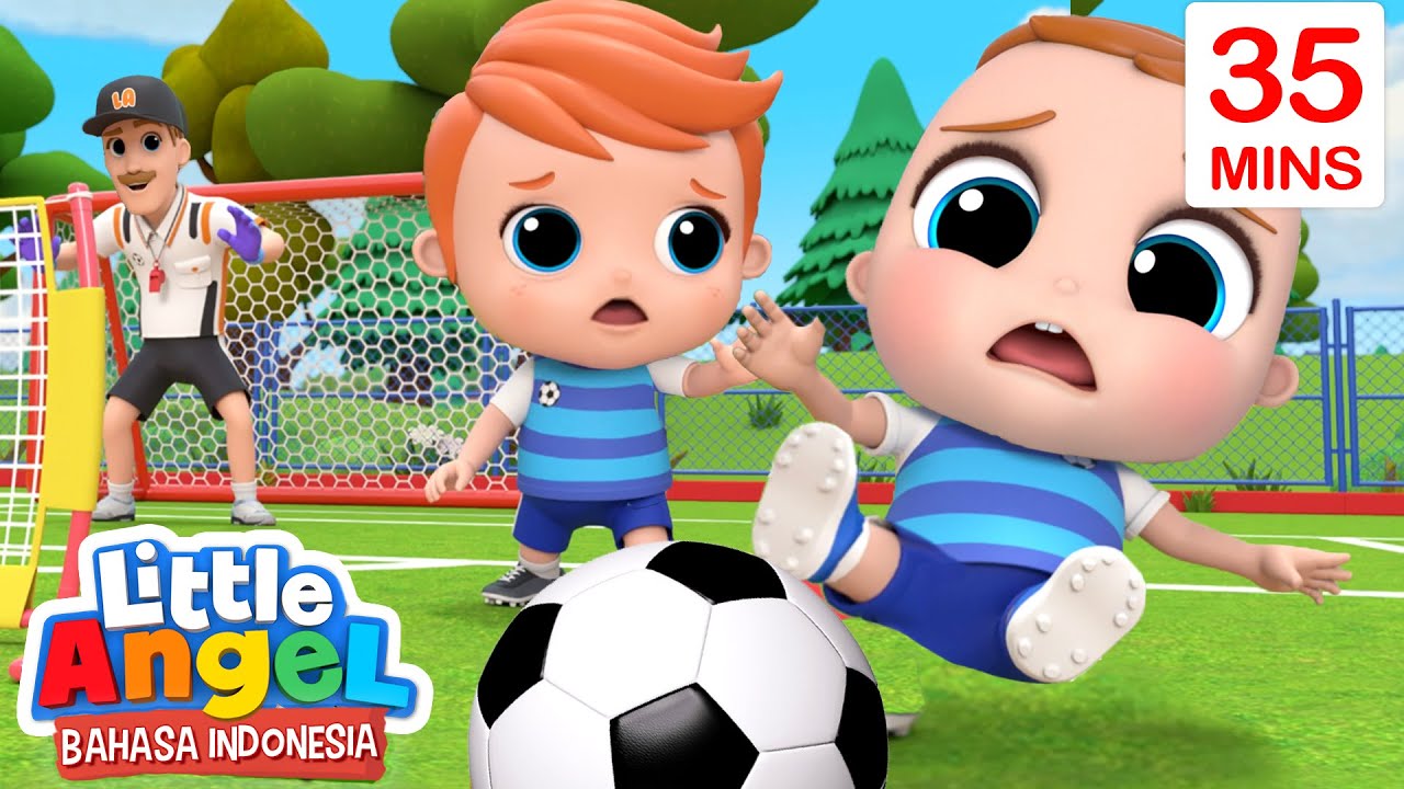 Main Sepakbola, Cetak Gol! ⚽️ Kartun Anak | Little Angel Bahasa Indonesia