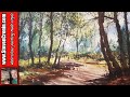 Woodland Watercolour Scene Using the Large Hake Brush