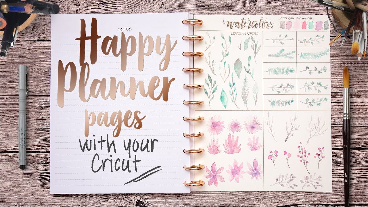 How to make Happy Planner pages with your Cricut - YouTube