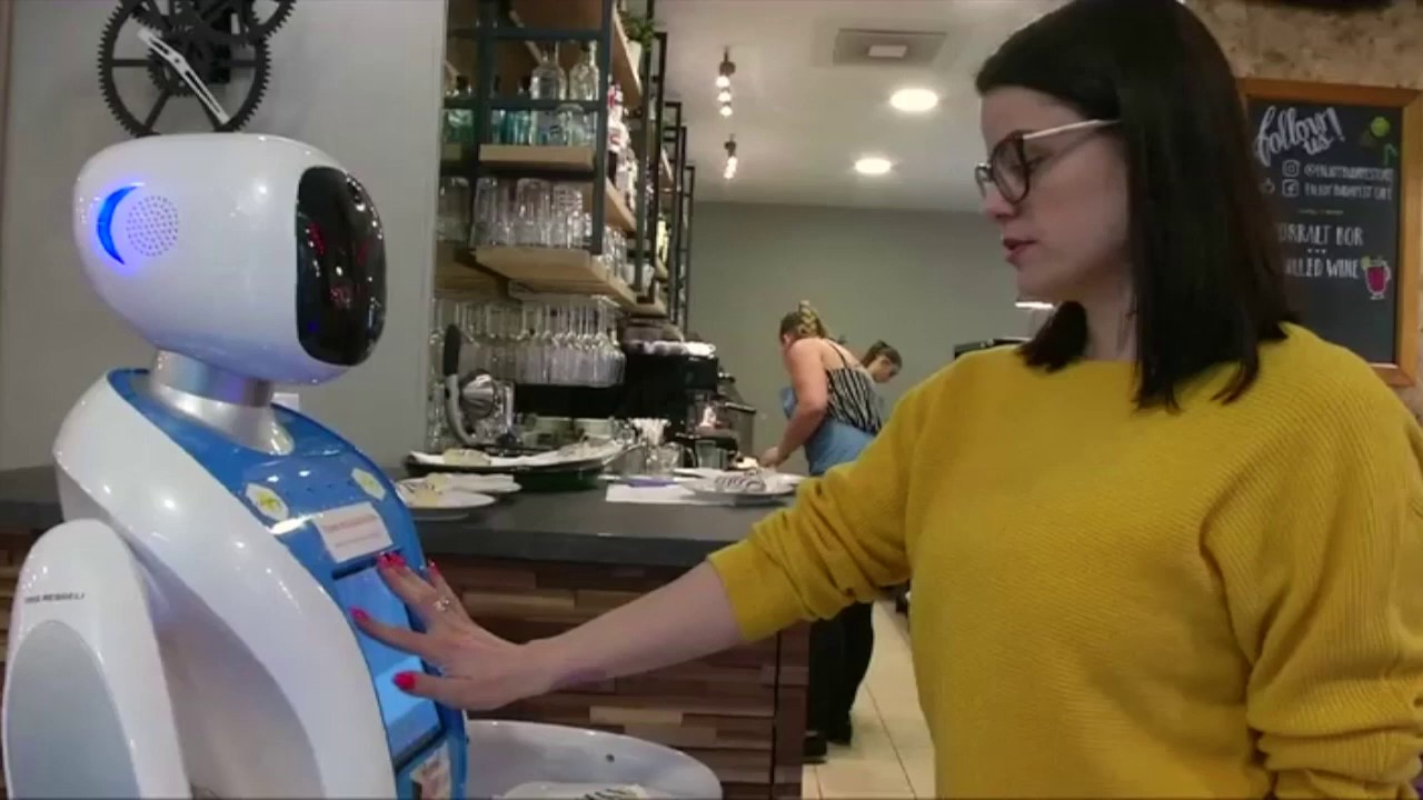 Camerieri robot in un bar di Budapest YouTube