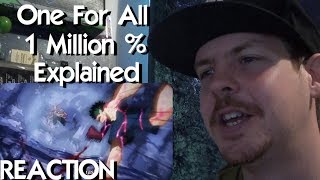 One For All 1 Million Percent Explained | My Hero Academia REACTION