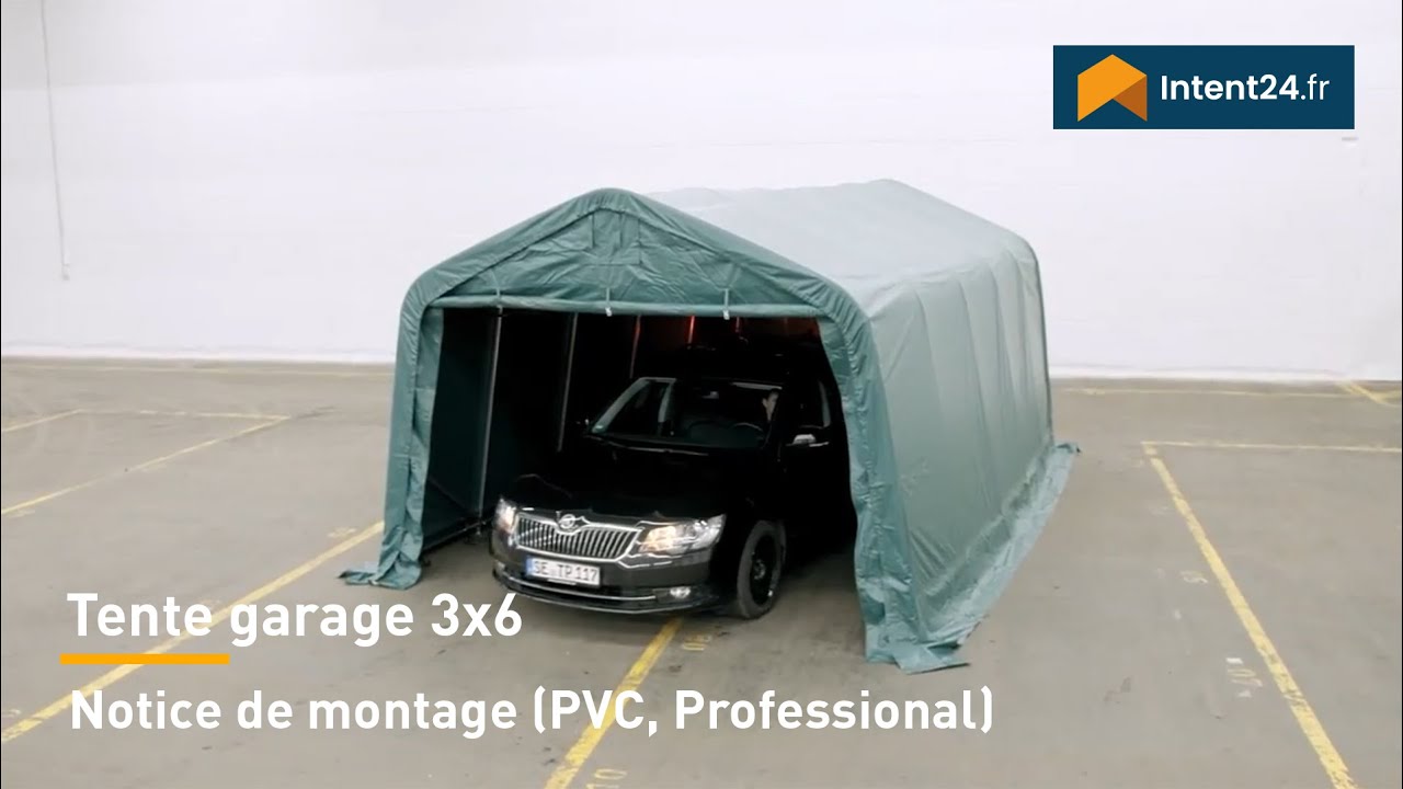 Montage 3,3x6 m - Tente garage (PVC ignifuge) Professional 