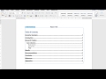 Creating Report Template in Word Format complete with table of contents