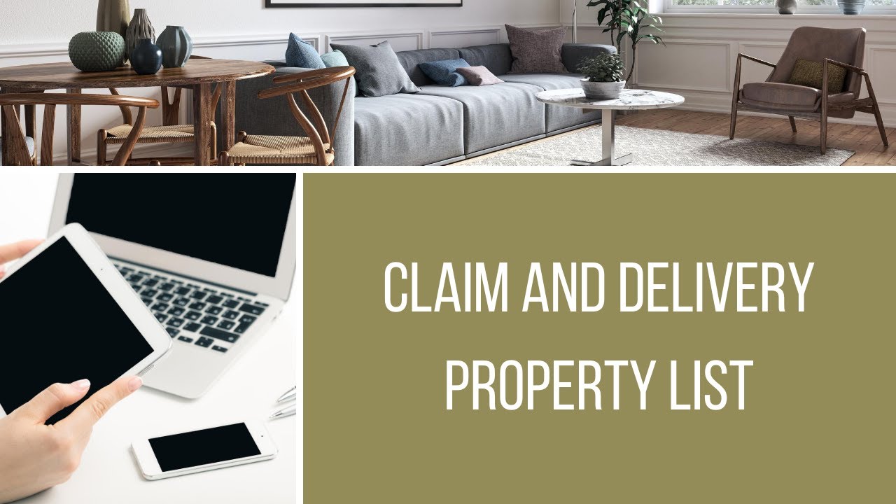 Claim and Delivery Property List