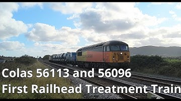 Prestatyn 26.09.2020 - Colas 56113 and 56096 First Railhead Treatment Train - Class 56 RHTT