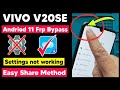 Vivo V20SE Android 11 Frp Bypass | Vivo V2022 Google Account Remove | Easy Share New Method 2022