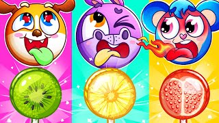 Rainbow Fruit Lollipops Color Song 🍎🍉🍓🥑 Lollipop Song 🍭 | DooDoo \& Friends - Kids Songs