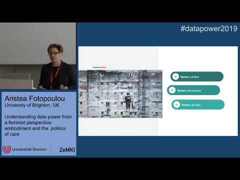 "Understanding data power from a feminist perspective": Aristea Fotopoulou at DATAPOWER19 in Bremen