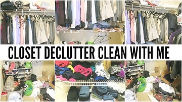 Closet Declutter and Clean with Me 😩