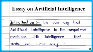 Essay on Artificial Intelligence in English, Write an Essay on AI, Artificial Intelligence Essay, AI