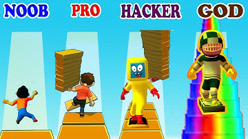 NOOB vs PRO vs HACKER vs GOD in Shortcut Run Gameplay (New Update Game) - Who are you?