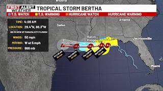 LIVE RADAR: Tropical Storm Bertha nears coast