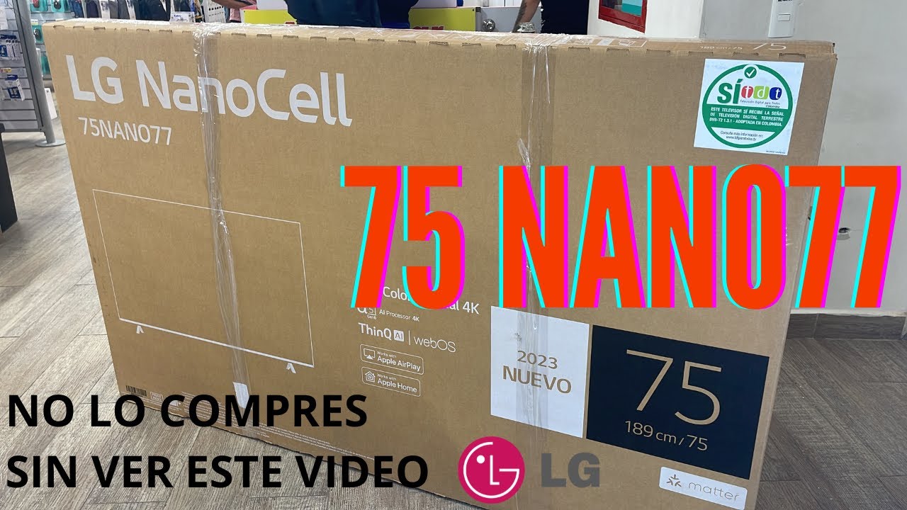 TV LG 75 Pulgadas 189 cm 75NANO77SRA 4K-UHD NanoCell Smar