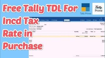 Enable Rate Inclusive of Tax in Purchase Voucher | TallyPrime Free TDL NEW TALLY PRIME