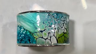 How to make Cuff Bracelets from Skins #acrylicpainting #makingjewellery #fluidart