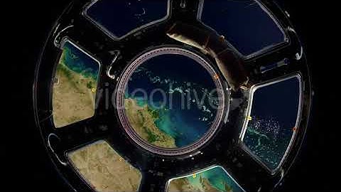 Earth As Seen Through Window International Space | Motion Graphics - Envato elements