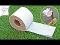 3 Ways to Make Flowers with Toilet Paper - Easy Craft | Thaitrick