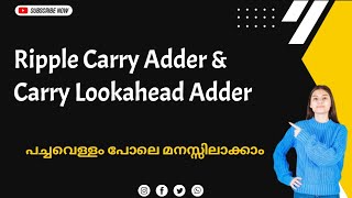 Ripple Carry Adder and Carry Look ahead Adder in Malayalam coa